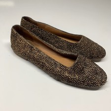 Madewell Loafers Womens 6.5 Brown Calf Hair Animal Print Lightweight Flats Shoes