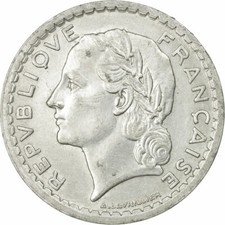 [#532662] Münze, Frankreich, Lavrillier, 5 Francs, 1949, Beaumont - Le Roger, S+