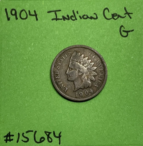 1904 Indian Head Cent / Penny 1c GD Good