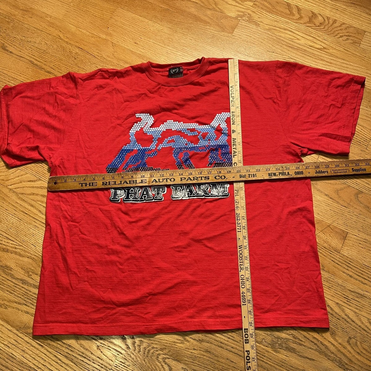 VINTAGE EUC Phat Farm XXL Shirt Red Hip Hop Cotton Mens 90s | eBay