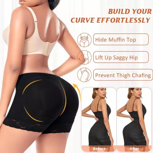 UK Women FAKE ASS Butt Lift and Hip Seamless Booty Enhancer Padded Shorts Shaper - Picture 5 of 22