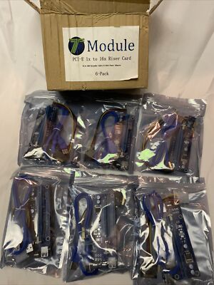 MODULE PCI-E 1X TO 16X RISER CARD NEW LOT OF SIX PCE164-N03 