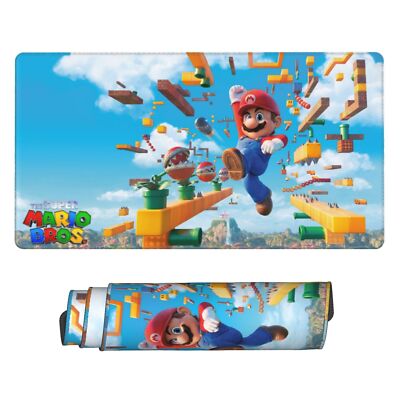 Super Mario Bro Movie Extended Gaming Keyboard Mouse Pad Large Non-Slip Mousepad