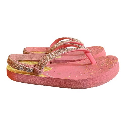 Reef Girls Kids Little Stargazer Summer Beach Flip Flops - Ice Cream Size 5/6 - Picture 5 of 7
