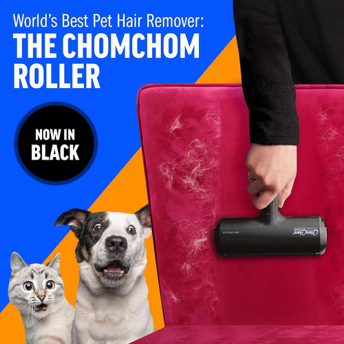 Chom Chom Roller Depilatore per animali domestici e rullo per lanugine riutilizzabile - Gatto Chomchom nero - Foto 2 di 8