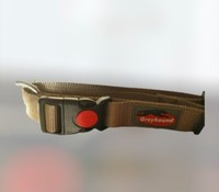 Hundehalsband,Gr.L,47-62Cm,Nylon,Braun,Hundehalsband,Zugentlastung,Greyhound,Neu