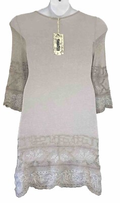 monoreno embroidered dress Alora Embroidered Dress in Champagne main image 1