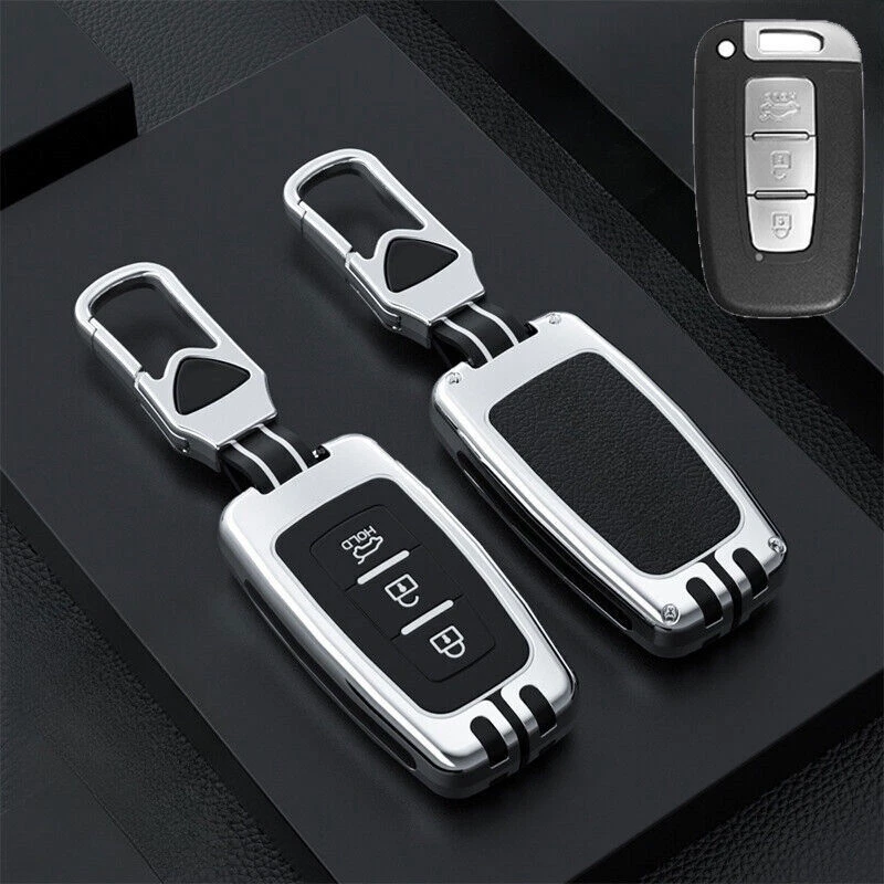 Alloy Silicone Car Key Fob Case Cover For Kia Sportage Forte Soul Optima Sorento Foto 3 de 4