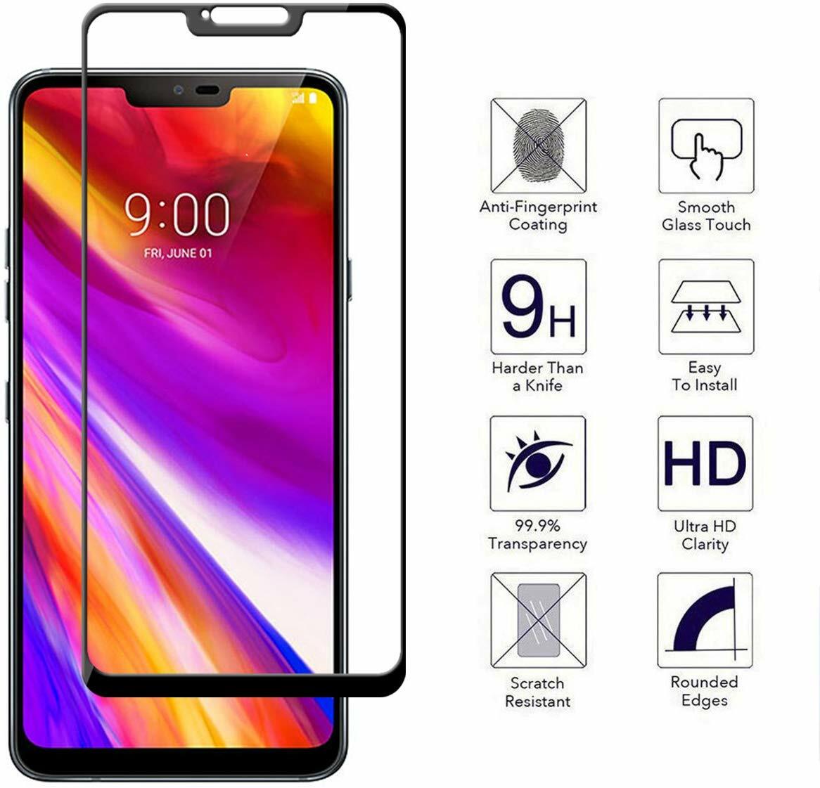 Full Screen Cover LG Stylo5,V40,G8x,K30,V50,K40 Tempered Glass Screen
