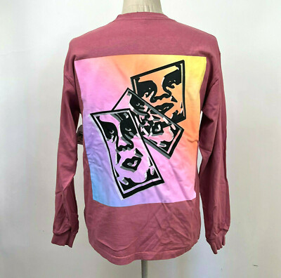Obey Men's LS T-Shirt Chaos & Entropy Mesa Rose Size M NWT Andre