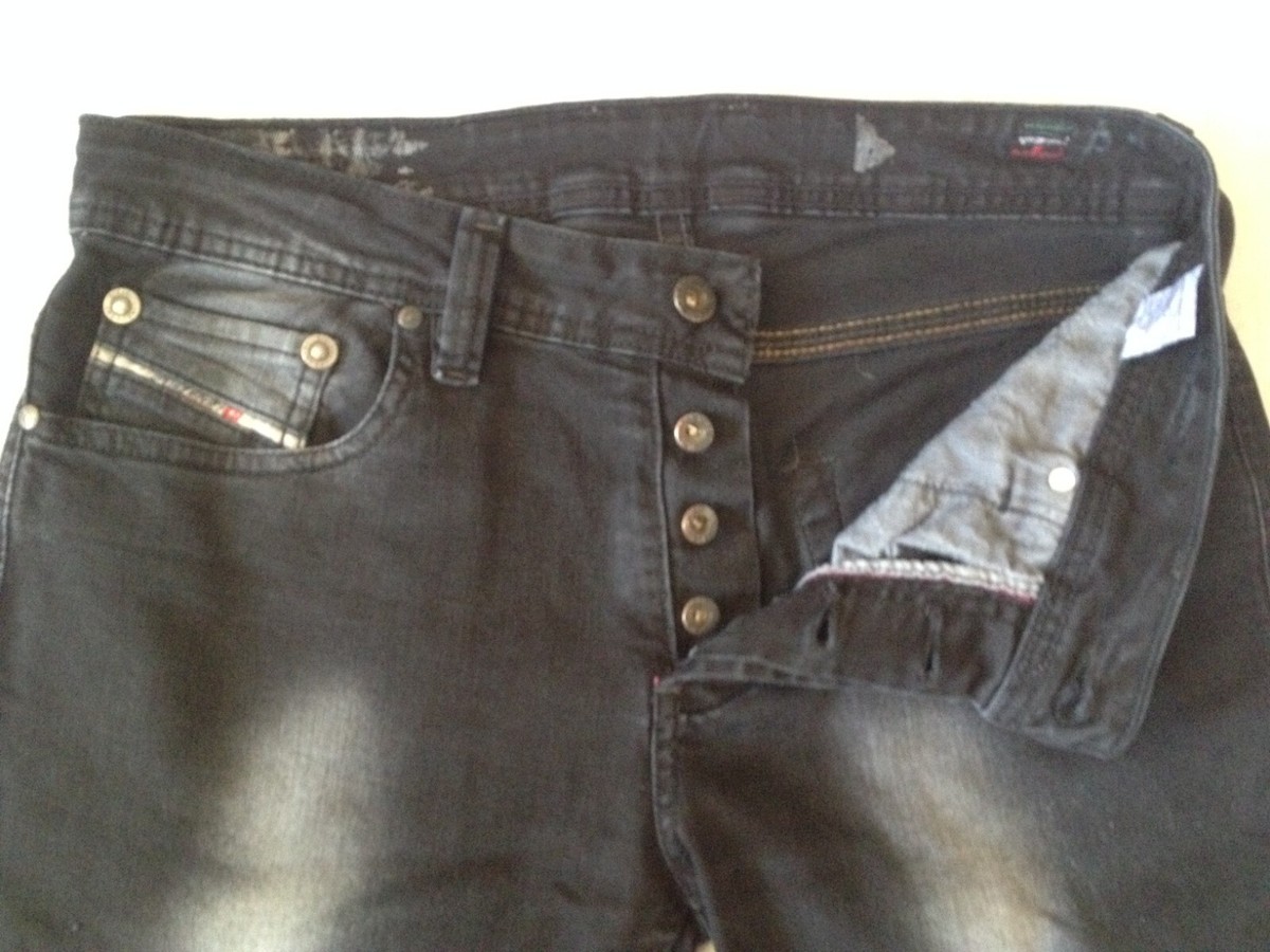DIESEL MEN'S JEANS BLACK SLIM STRAIGHT LEG SZ 31x33 STRETCH DIESEL MEN'S JEANS BLACK SLIM STRAIGHT LEG SZ 31x33 STRETCH