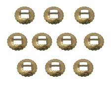 10 pcs Gold Round Scalloped Edge Metal Western Conchos Bolo Belt Leather Crafts