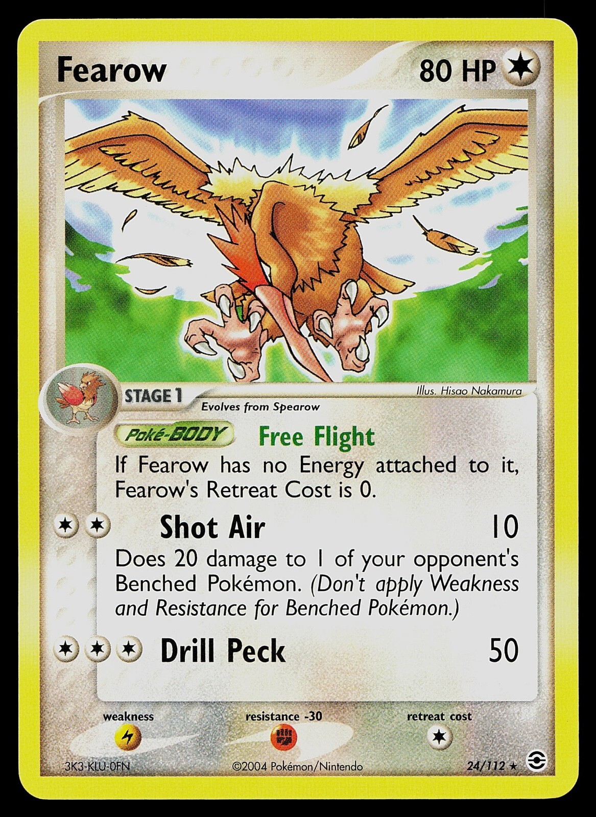 Fearow - ex FireRed & LeafGreen 24/112 2004 NM Pokemon