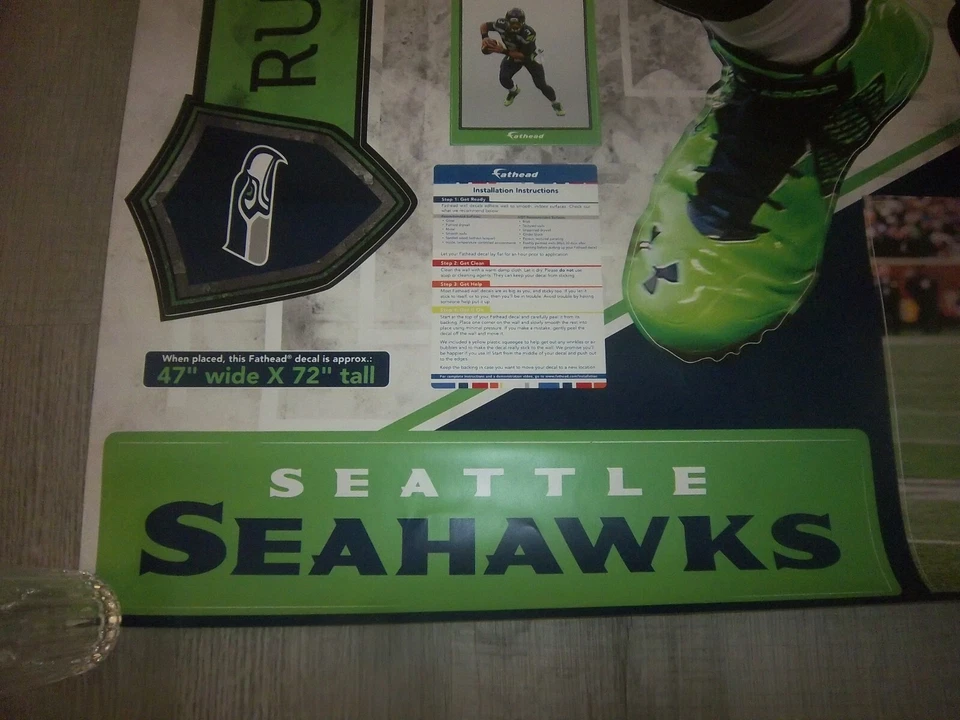 Gráfico de pared Fathead Russell Wilson Seahawks tamaño real Foto 4 de 4