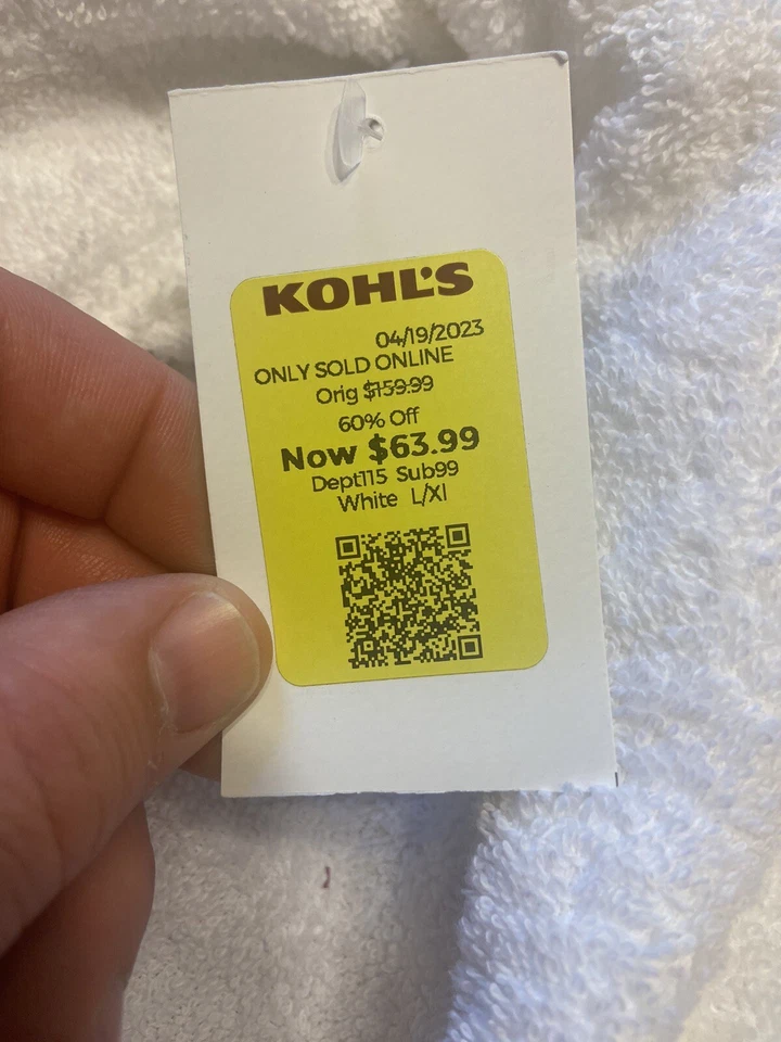 Albornoz Linum Textiles Algodón Blanco Bordado L/XL Mr. Nex con Etiquetas Foto 2 de 4