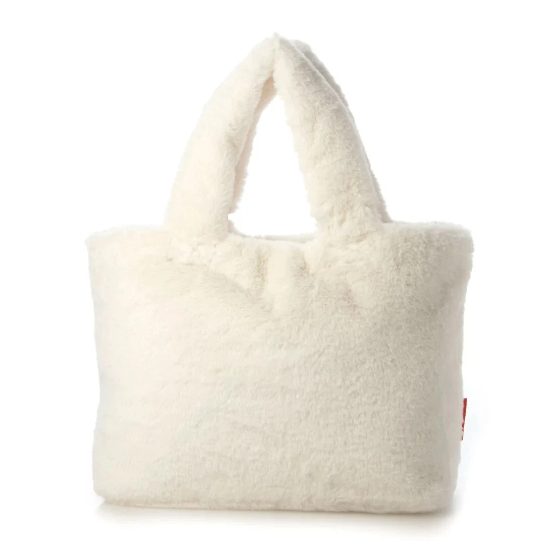 Hello Kitty Tote Bag Shoulder Purse Fur Handbag White Sanrio Japan