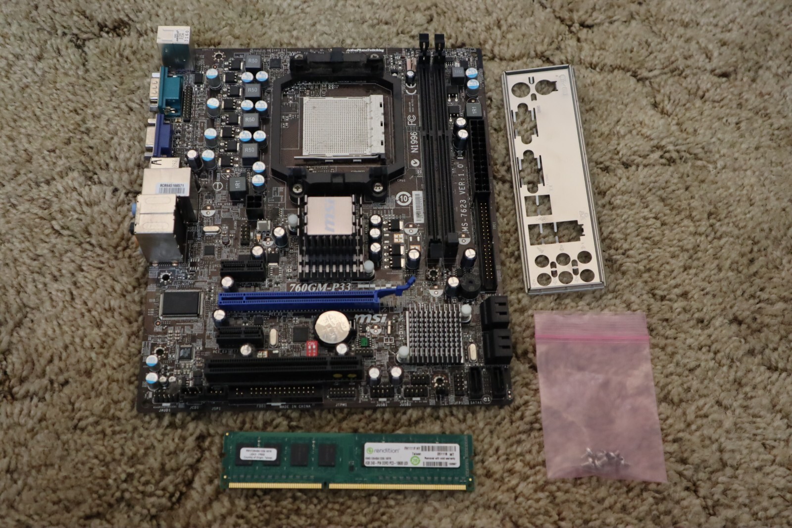 MSI 760GMP33 Motherboard MS7623 AMD AM3/AM3+ DDR3 VGA COM mATX eBay