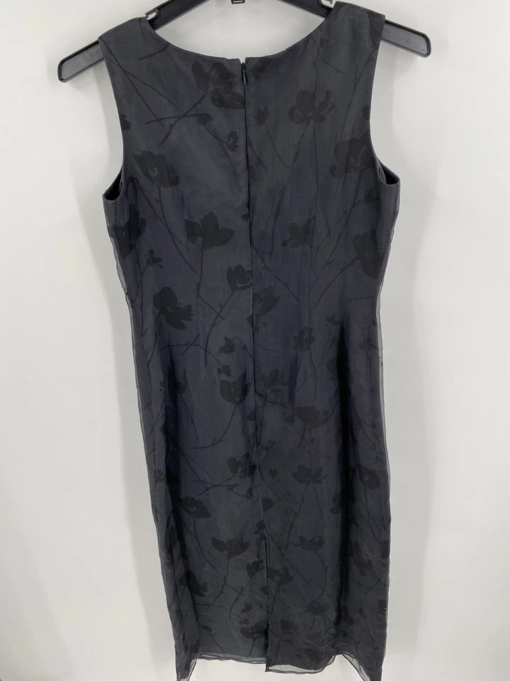 Vestido Petite Sophisticate para mujer 10 negro seda hada grunge caprichoso gótico midi Foto 2 de 4