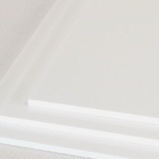 White Gloss Acrylic PERSPEX®  Sheet  Cut To Size Plastic Panels 3mm & 5mm Thick