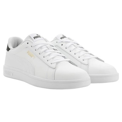 PUMA Men's Court Shoes Leather Sneakers Softfoam+ Comfort Black White New 8.5-13