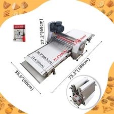 Commercial 110V Foldable Dough Sheeter Pastry Machine Conveyor Belt Width 600mm