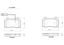 BREMBO P 48 002 Bremsbeläge Hinten für MASERATI GHIBLI III (M157)