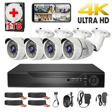 4 Camaras De Seguridad Para Casa Oficina Security Camera System  1TB Hard Drive