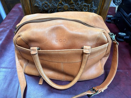 Borsone Briggs and Riley vintage in pelle marrone LB-40 21x11x11 incredibile antico - Foto 1 di 14