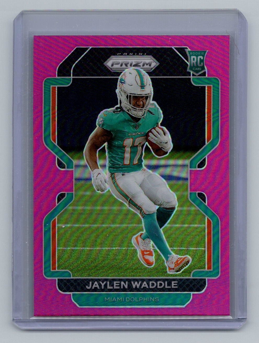 2021 Panini Prizm Pink (RC) Jaylen Waddle #338 Miami Dolphins