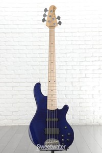 Lakland Skyline 55-02 Deluxe Flame Bass Guitar - Translucent Blue