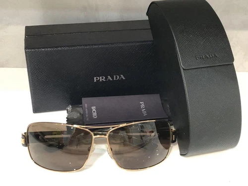 LUNETTES DE SOLEIL CARRÉES PRADA D'OCCASION VERRES FUMÉS UNISEXES TRÈS BON ÉTAT M 536D