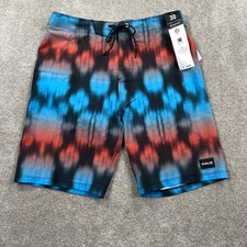 Hurley Swim Phantom Trunks Board Shorts Drawstring Waist Men's Size 30 Blue