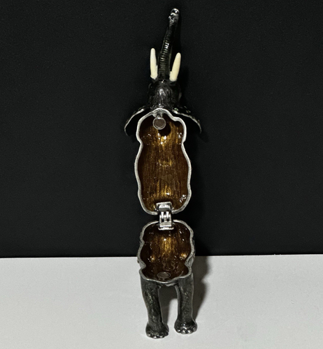 BIJORCA Schmuckkästchen Elefant mit Schmucksteinen und schimmernd - Deko Elefant Bronze a - Bild 6 von 18