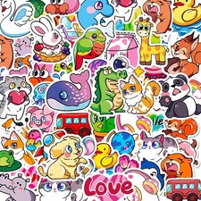 Cute Stickers for Kids, Mixed Adorable Animal Kids Stickers Bulk for Boys Girls