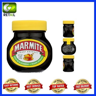 Marmite Yeast Extract Duo Pack - 2 Jars, 4.4 oz Each - Vegetarian Cheese Delight