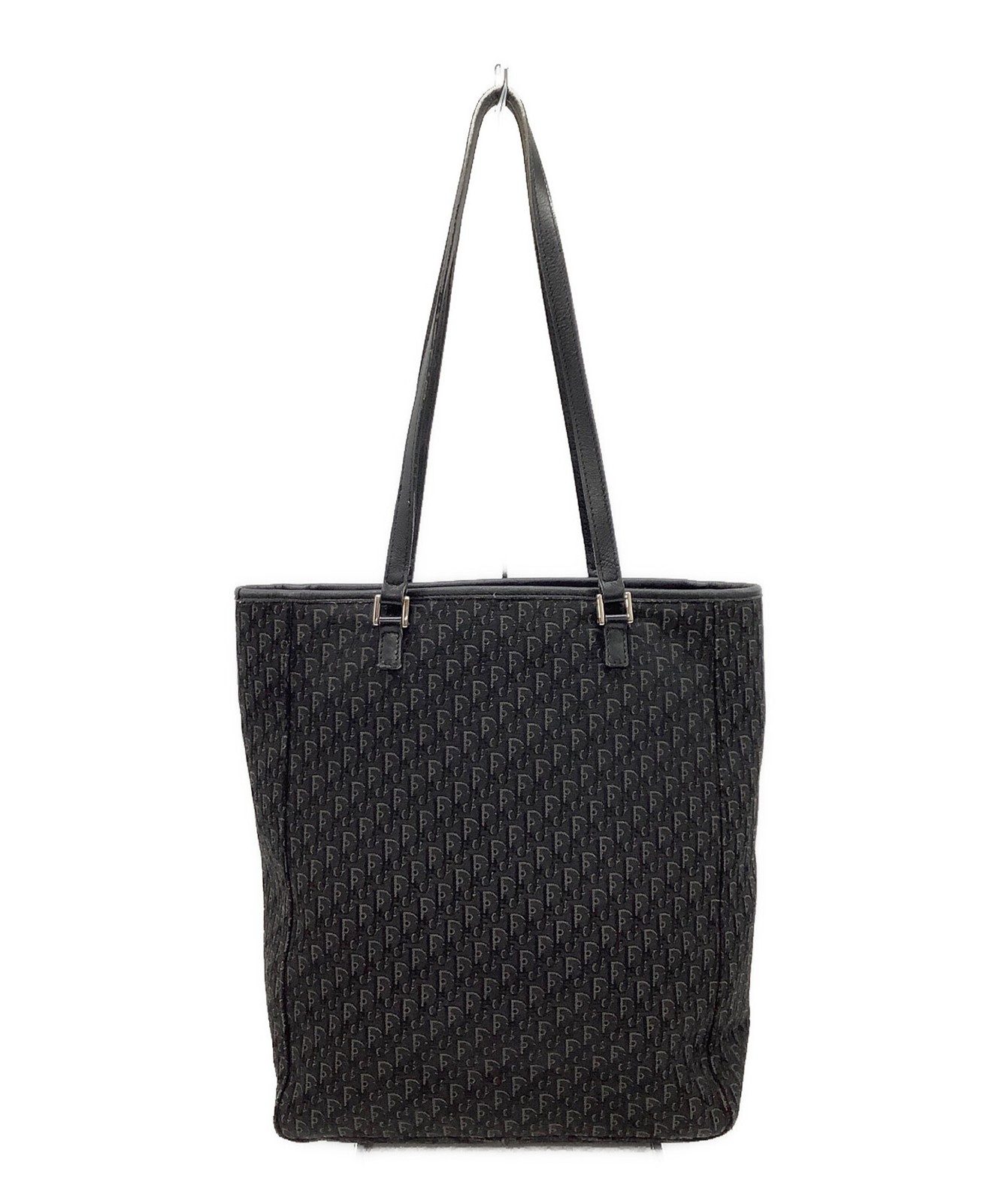 Christian Dior Black Tote Bag Trotter Auth From Japan RA