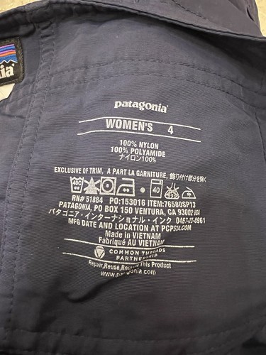 Women's 4 Patagonia Navy Blue Board Skirtie Water Girl Swimming Beach Skirt - Picture 8 of 9