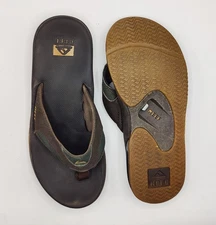 Reef mens 10 Bottle Opener Flip Flop Brown Synthetic