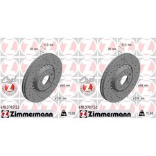 2x ZIMMERMANN SPORT BREMSSCHEIBEN 336mm GELOCHT VORNE passend für VOLVO XC90