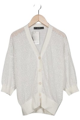 Hallhuber Strickjacke Damen Cardigan Jacke Gr. S Baumwolle Cremeweiß #ynw1wia