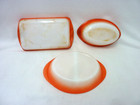 VNTG GLASBAKE ORANGE OMBRE DIVIDED DISH  #J2352 -12X7X1.75 J2024, 10X7X2.5 J235 — photo 2