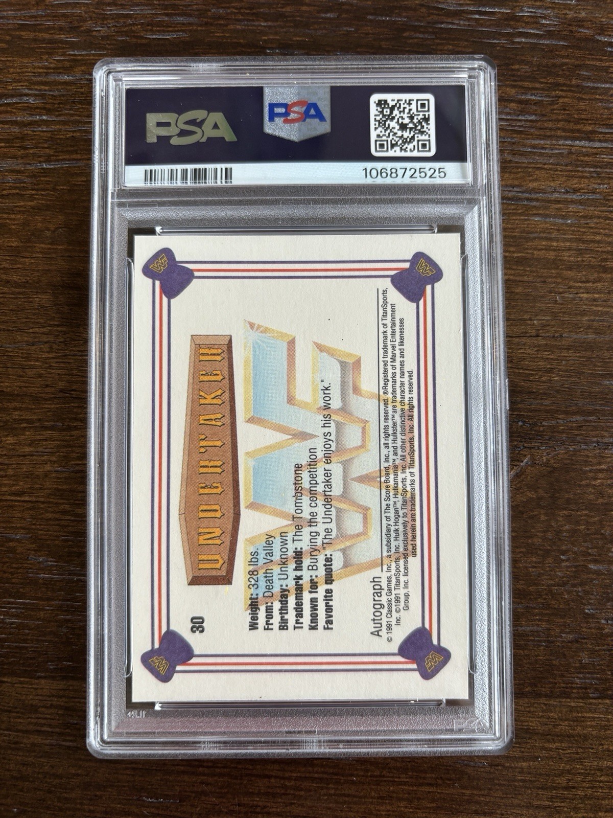 1991 Classic WWF Undertaker PSA Graded Lot!! 🔥 view 3