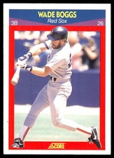 Wade Boggs 1990 Score 100 Superstars #80 Red Sox MLB READ FREE SHIP AutographDen