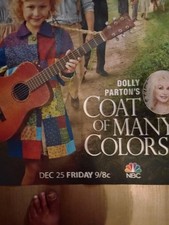 rare cloth poster 32/24 dolly coat of many colors tv movie