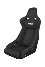 BRAUM - Black Cloth / Carbon Fiber VENOM-R Fixed Back Bucket Seat - BRR7-BKFB