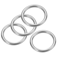 4 Pcs 1.4" Metal Rings Marine Grade 316 Stainless Steel Seamless O-Ring, 5x35mm