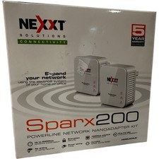 Nexxt Sparx200 Powerline Network Nano Adapter Kit 200Mbps Plug  Play Set of 3