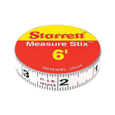 Starrett Tape Measure Stix with Adhesive Backing - Mount to Work Bench, Saw Tabl