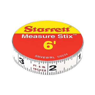 Starrett Tape Measure Stix with Adhesive Backing - Mount to Work Bench, Saw Tabl