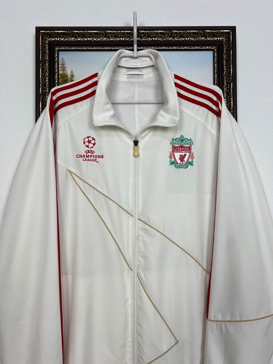 Liverpool チャンピオンズリーグジャージ Vintage Adidas Liverpool White Champions League Jacket Soccer